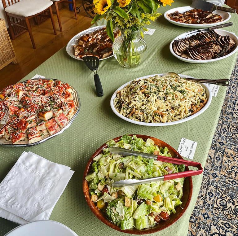 Grilled barbecue spread prepared for an event